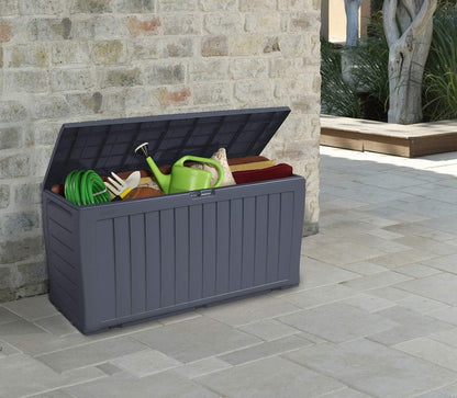  Keter Marvel Plus 243531 Boîte De Rangement En Résine Résistante Aux Intempéries Gris 243531