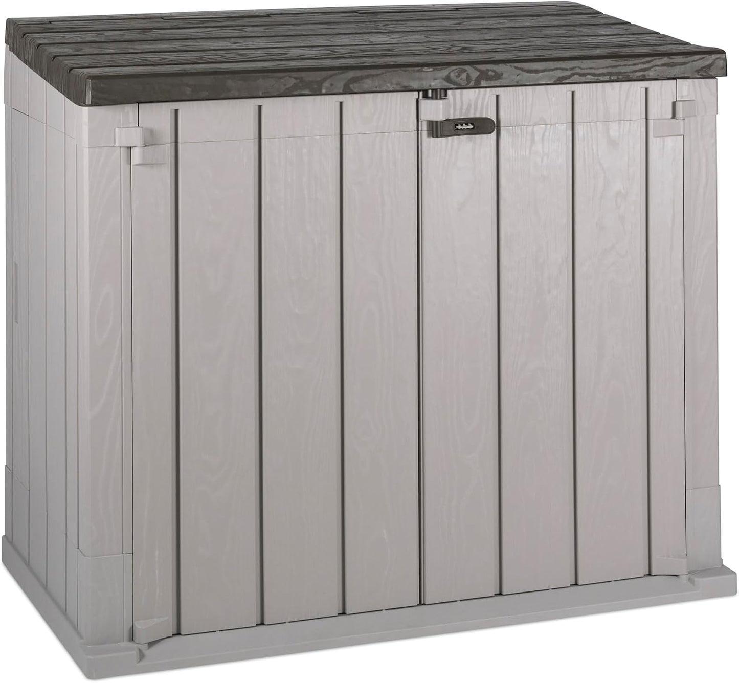  Toomax Stora Way Boîte à Outils D'extérieur En Polypropylène Recyclé Avec Effet Bois (842L, Gris Taupe/Marron)