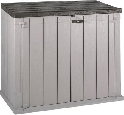  Toomax Stora Way Boîte à Outils D'extérieur En Polypropylène Recyclé Avec Effet Bois (842L, Gris Taupe/Marron)