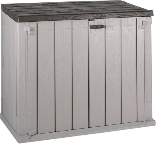  Toomax Stora Way Boîte à Outils D'extérieur En Polypropylène Recyclé Avec Effet Bois (842L, Gris Taupe/Marron)