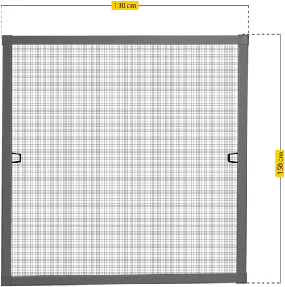  Schellenberg 70033 Insect Screen For Windows With Aluminium Frame – No Drilling – Can Be Cut To Size – 130 X 150 Cm, Anthracite