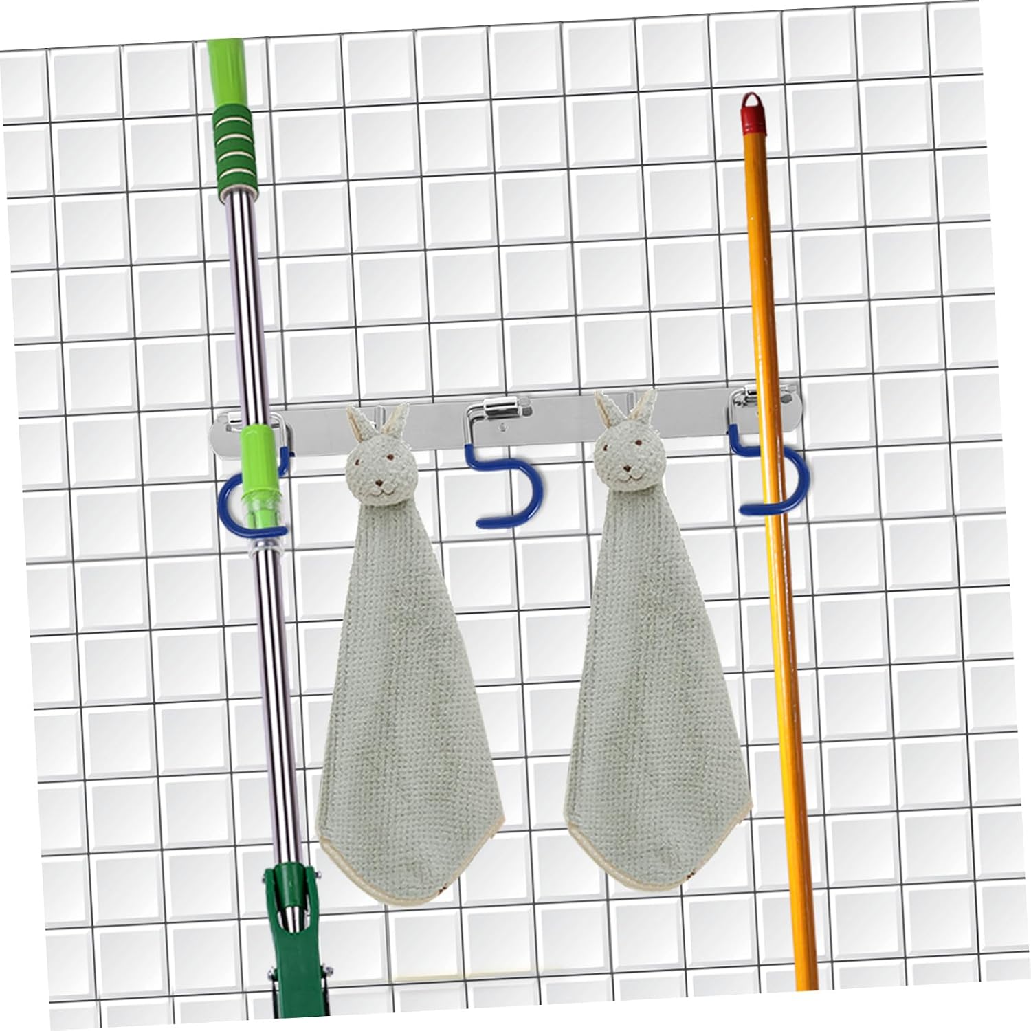  VICASKY Crochet De Balai à Franges Support Mural Acier Inoxydable Crochet De Balai à Franges Pour Ranger Accessoires De Maison