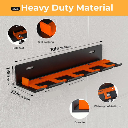  Organisateurs Muraux Sécurisés Pour Outils Pneumatiques Avec 5 Emplacements Coulissants En Métal Pour Un Rangement Sécurisé Et Efficace