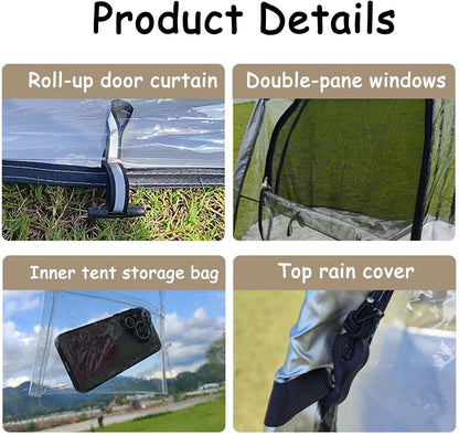 GENERIC Abri De Rangement Pour Vélo, Tente De Camping Imperméable - Housse Et Abri De Rangement Extérieur Pour Moto, Outils De Jardin, Jouets, Tondeuse à Gazon - Protection Durable Et Transparente (