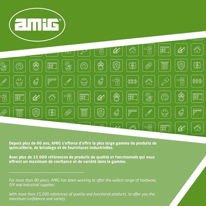  Amig - Recessed Roller Shutter Roller - PVC Front And Metal Body - Dimensions: 6 X 20 X 11.5 Cm - White - Compact And Functional Design