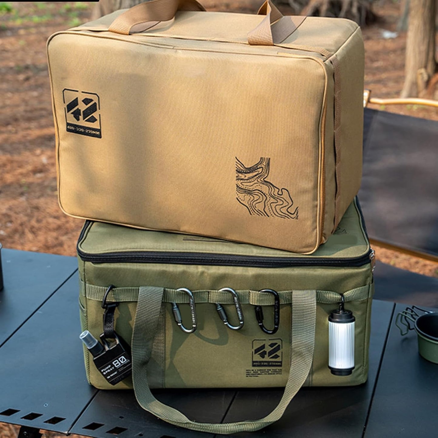  De Rangement Extérieur Robuste En Tissu 600D Avec Plusieurs Poches Pour Le Camping, La Randonnée, Les Voyages Et L ' Organisation à Domicile De Sport D ' Extérieur