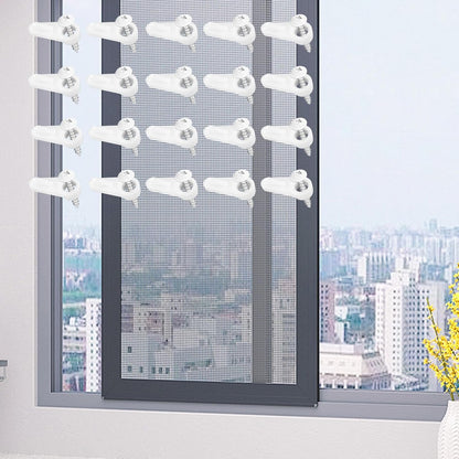  Clips De Fixation Pour Moustiquaire,20 Pièces Quincaillerie Fixation Moustiquaire Avec Vis | Clips Maintien Contre-Fenêtre,pour Maison Appartement Dortoir Salon Chambre Bureau Cuisine Salle De