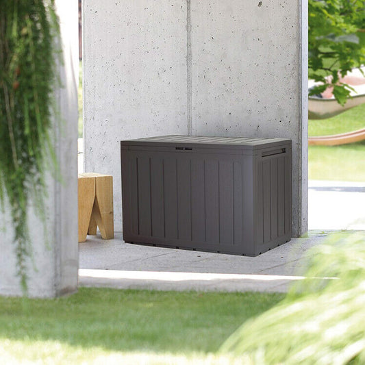  Boîte De Jardin Prosperplast Boardebox De 190 Litres En Plastique De Couleur Ocre Foncé 78 X 43,3 X 55 Cm