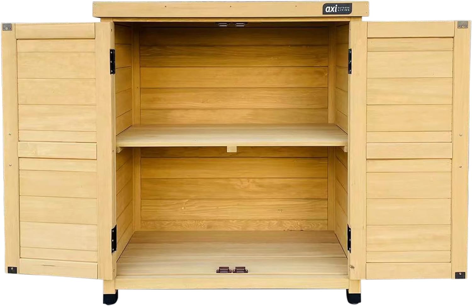  Axi Felix Armoire De Jardin En Bois Beige - 80 X 45 X 93 Cm | Armoire Exterieur, Armoire À Outils Pour Le Jardin Avec Étagère/Meuble Exterieur Rangement Pour Le Jardin