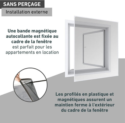  Windhager 03389 Magnetic Window Mosquito Net 100 X 120 Cm No Drilling Magnetic Mosquito And Insect Protection For Windows Easy Installation Anthracite