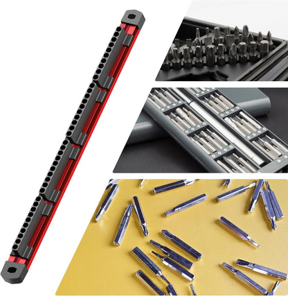  Support Magnétique Pour Embouts De Tournevis, Support Mural à 40 Emplacements Avec Construction Robuste, Station De Rangement De Douilles, Support à Outils électriques Avec Design Sûr, Rangement