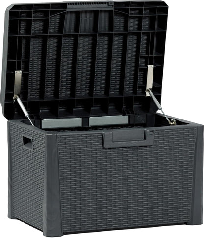  Toomax Art. 170 Compact Box Santorini Malle De Rangement Résine Noir 73 X 50,5 X 49,5 Cm