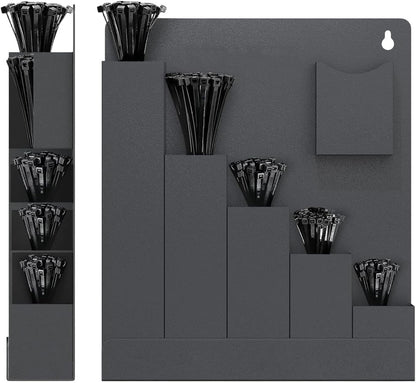  Support Mural Pour Colliers De Serrage | Rangement 6 Poches - Stockage Attaches-Câbles Électriques,Pour Installateurs Locataires Maison Bureau Studio Atelier Garage Camping-car Caravane Abri