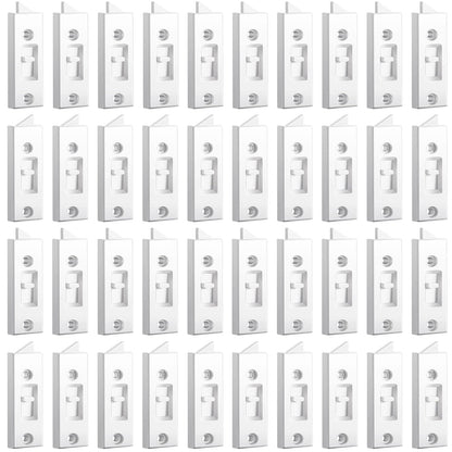  Loquet De Fenêtre Pour Pièces Et Quincaillerie De Fenêtre En Plastique, à Ressort, Espacement Central Des Trous De 5,1 Cm (blanc, 40 Pièces)