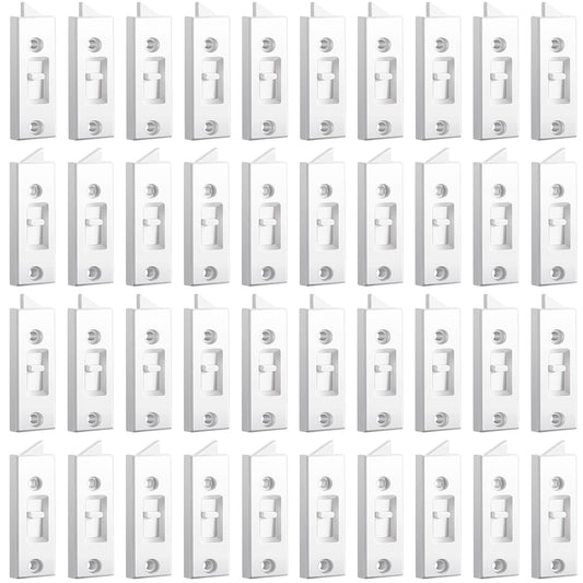  Loquet De Fenêtre Pour Pièces Et Quincaillerie De Fenêtre En Plastique, à Ressort, Espacement Central Des Trous De 5,1 Cm (blanc, 40 Pièces)