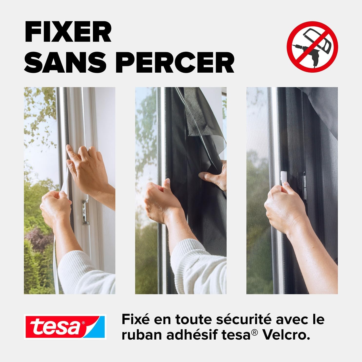  Tesa INSECT STOP 2-in-1 Pollen And Fly Screen Premium - Transparent Pollen Protector Cut To Size For Allergy Sufferers - Including Self-adhesive Strip - Anthracite - 150 Cm X 180 Cm