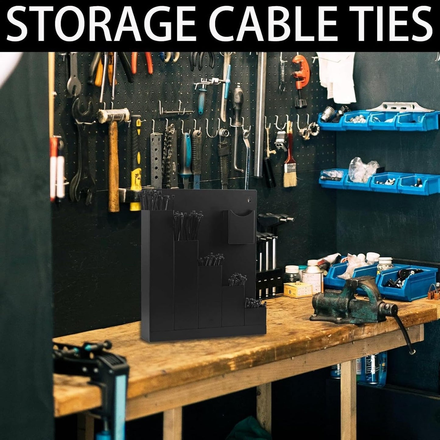  Support Mural Pour Colliers De Serrage | Rangement 6 Poches - Stockage Attaches-Câbles Électriques,Pour Installateurs Locataires Maison Bureau Studio Atelier Garage Camping-car Caravane Abri