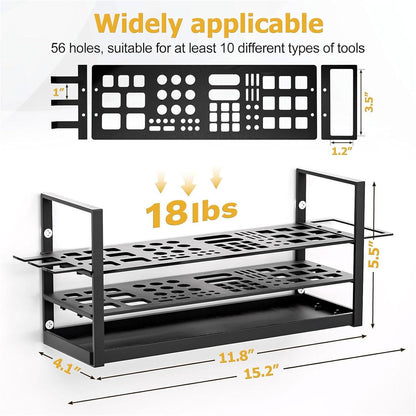  Support Mural En Métal Pour Outils - Capacité De 20 Kg - Pour La Maison, Le Garage - Planificateur D'outils Industriels
