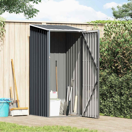  Abri De Jardin Compact 87x98x159 Cm En Acier Galvanisé, Abri De Rangement Extérieur Avec Toit En Pente Pour Outils Et Mobilier De Jardin, Protection Contre La Poussière
