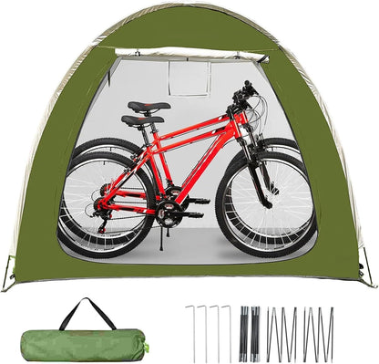 GENERIC Tente De Rangement Pour Vélo, Housse De Moto Portable – Tente De Rangement D'extérieur Résistante Aux Intempéries Avec Double Entrée Pour Jardin, Pelouse, Camping, Arrière-cour