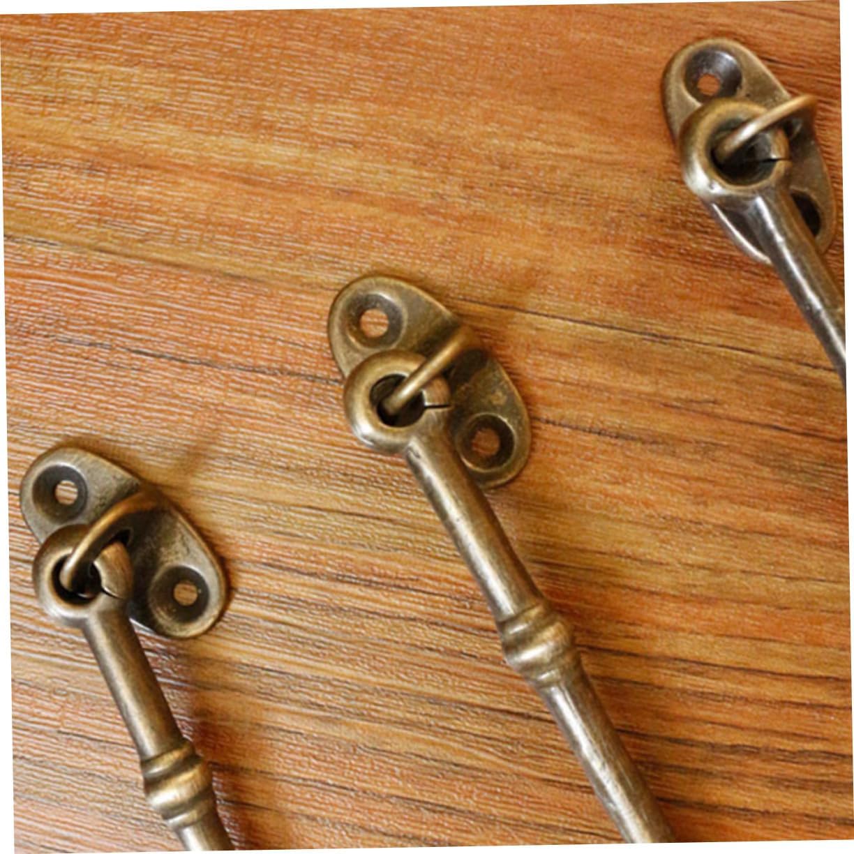  Gatuida Brass Door Hook With Screws Antique Cabin Hook For Windows And Doors Heavy Duty Closing Hardware
