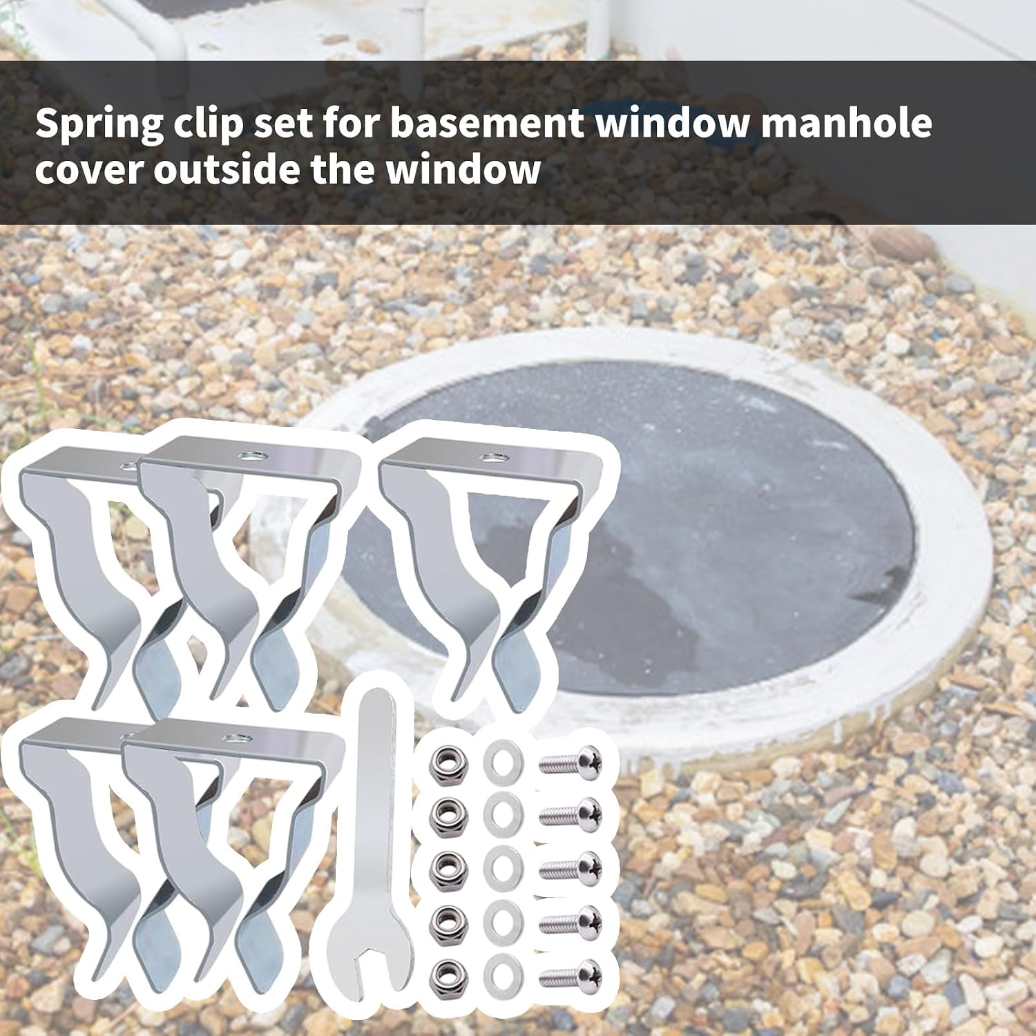  Lot De 5 Kits De Quincaillerie De Fenêtre Pour Puits De Fenêtre - Clip De Rechange Pour Ressort Durable