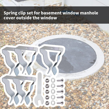  Lot De 5 Kits De Quincaillerie De Fenêtre Pour Puits De Fenêtre - Clip De Rechange Pour Ressort Durable