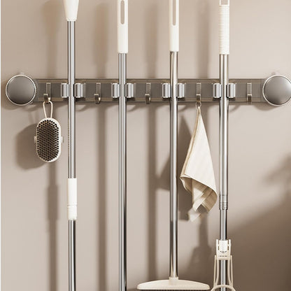  Support Serpillère Mural | Rack Mural Utilitaire Ventouse Robuste Et Antirouille - Organisateur D'Outils De Nettoyage Domestique - Pour Maison, Bureau, Appartement, Chambre, Salon Et Salle De Bain