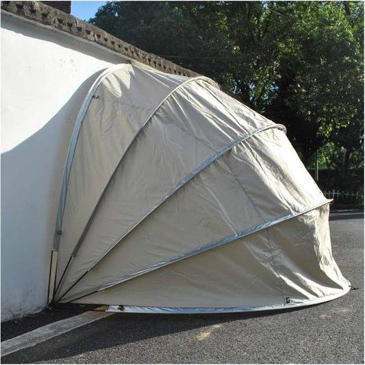 GENERIC Abri à Vélos, Housse Imperméable Pour 2 Vélos - Solution De Rangement Extérieur, Abri Transparent Pour Vélos, Fixation Murale, Protection Durable Et Résistante Aux Intempéries
