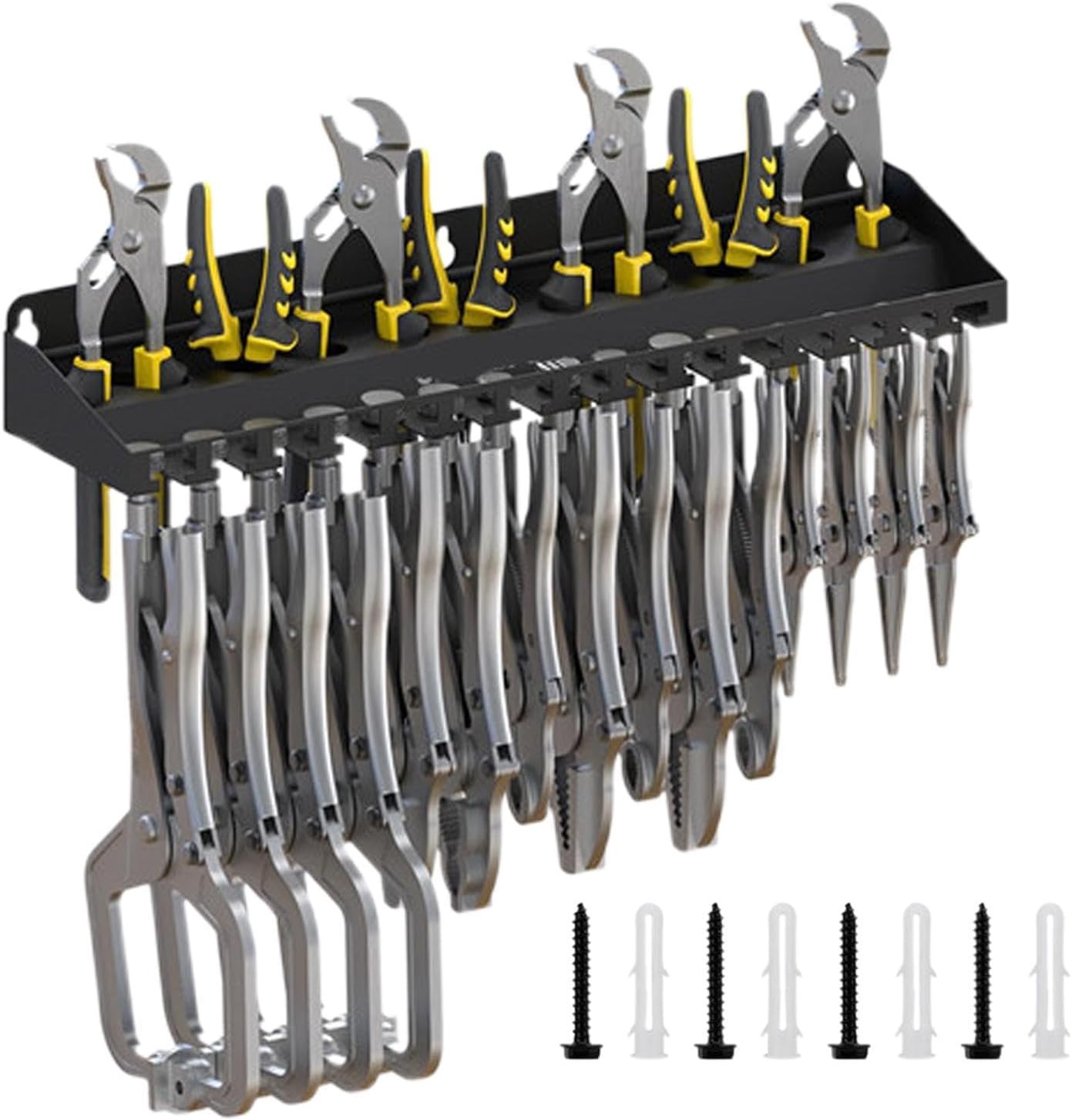  Générique Organiseur Mural Pour Outils - Support Rangement Pour Pinces Utilitaires,Rangement Mural,pour Jardin Cour Arrière Garage Patio Sous-Sol Atelier Entrepôt