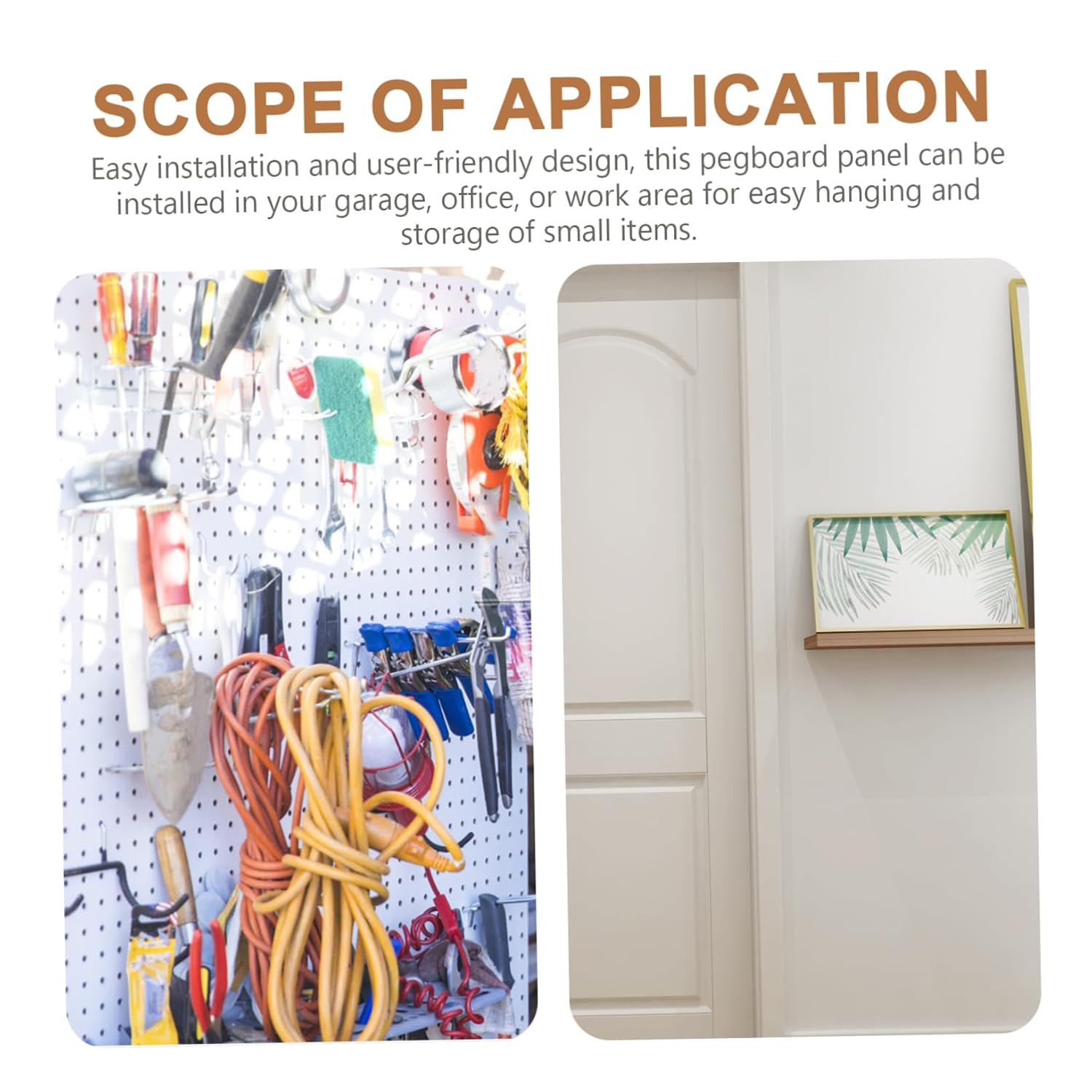  Gatuida Perforated Metal Wall Sign Garage Tool Organizer Heavy Duty Multi-Hole Easy To Install Wall Space