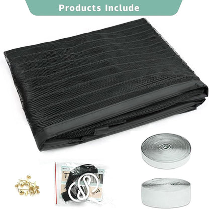  Mosquito Nets For Window 79 X 94 Cm Anti-Mosquito And Anti-Dust Mosquito Net Custom No Drilling Easy To Install For Front Door Interior And Windows, Black