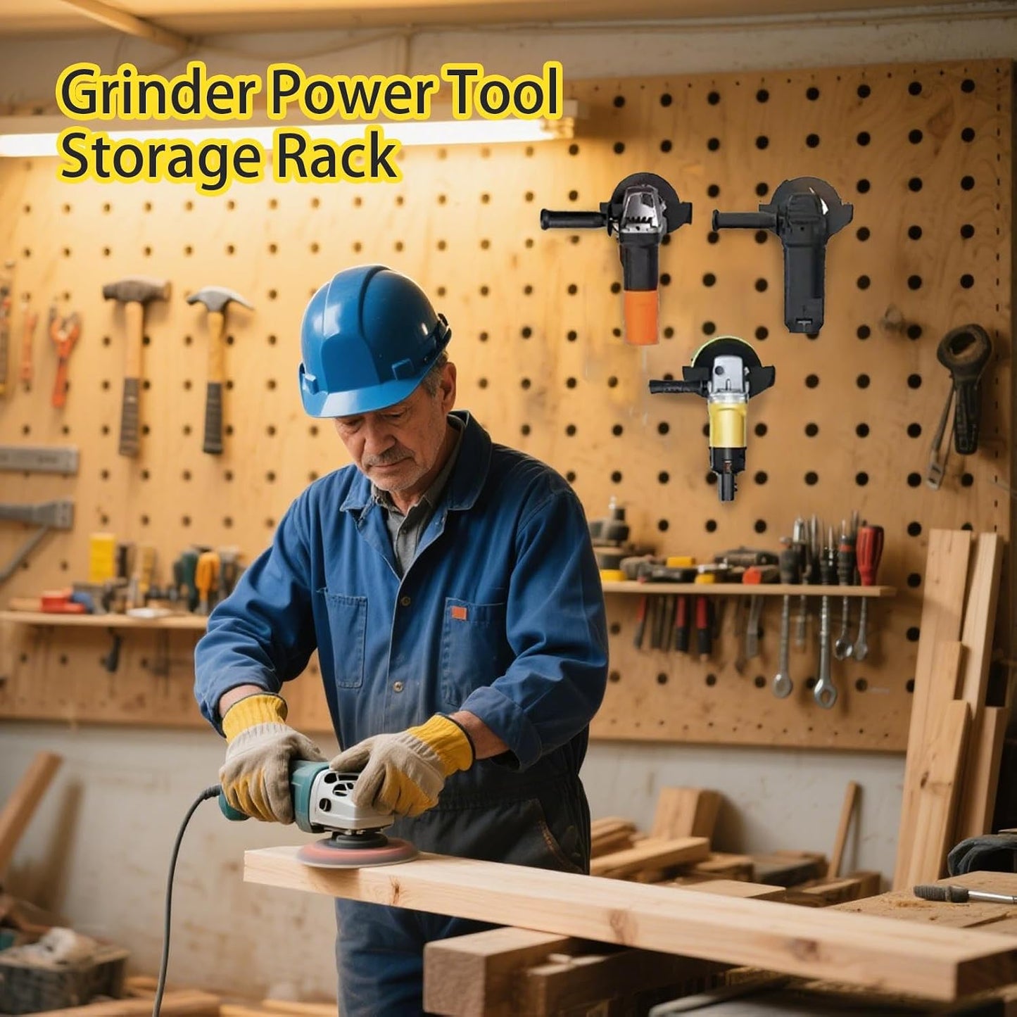  Power Tool Organizer, Metal Tool Storage Rack With Heavy Duty Slots, 15 X 4 X 5 Cm, Wear-Resistant Wall Shelf, Multifunctional Garage System For Use