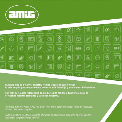  Amig - Roulement Fenêtre Coulissante | Lot De 2 Unités | Taille 39 X 14 Mm | Boîtier Métallique Et Roulement à Billes | Conçu Pour Les Fenêtres Coulissantes | Aluminium