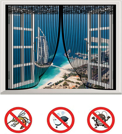  Magnetic Mosquito Net Window, Anti-Insect Curtain, Self Adhesive Mesh Curtain Magnetic Door, Mosquito Net Door Window Without Drilling