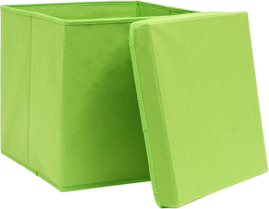  Coffre De Rangement, Coffre De Rangement Pour Coussins D'extérieur, Coffres De Rangement D'extérieur étanches Avec Housses, 10 Pièces, 28 X 28 X 28 Cm, Vert