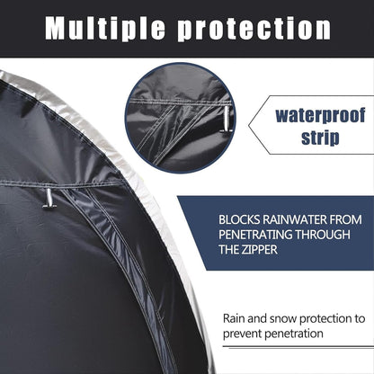 GENERIC Abri à Vélos, Tente De Rangement Extérieur Pour 2 à 5 Vélos, Rangement Emboîtable, Abri Imperméable Pour Motos, Protection Violette Résistante Pour Tous Les Temps