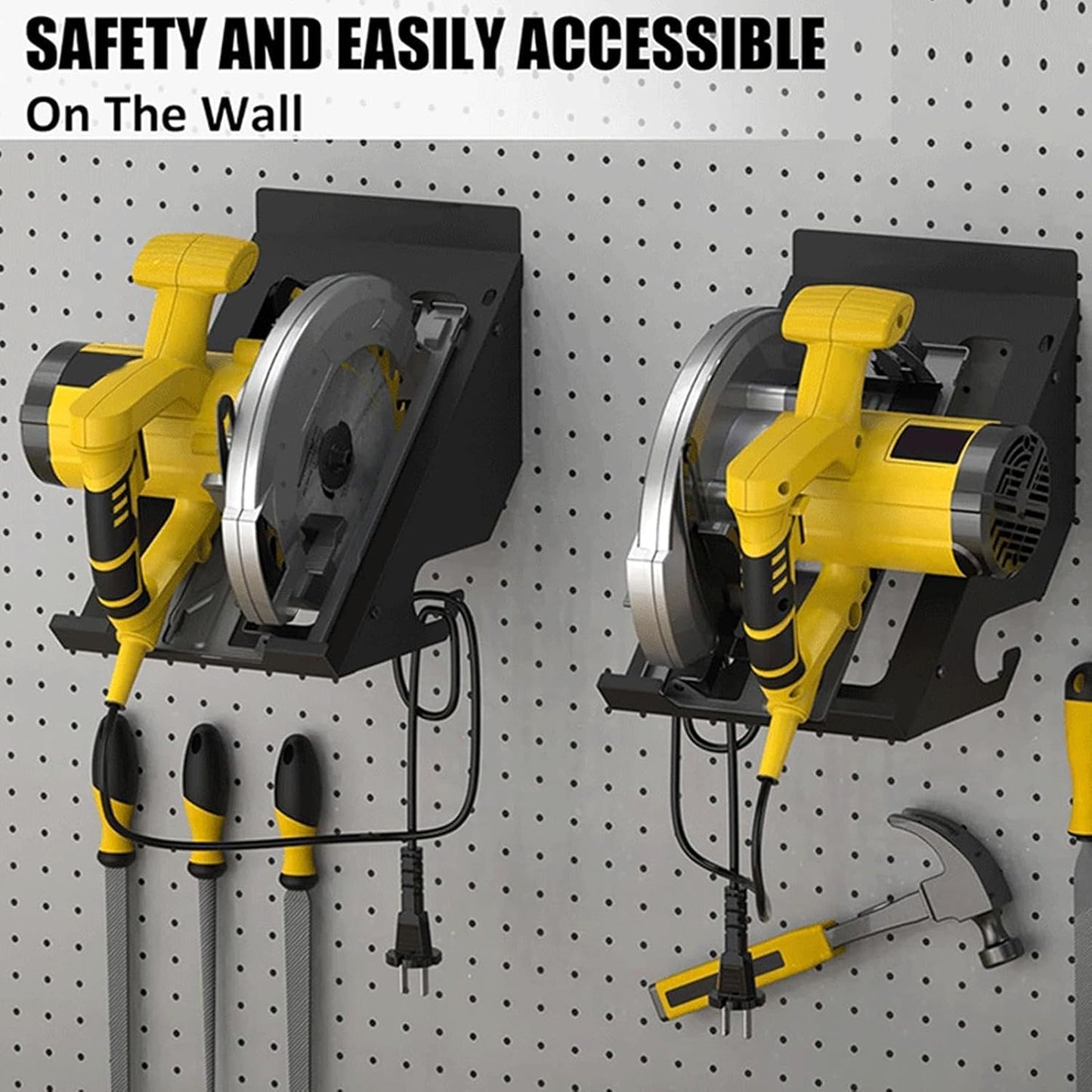  Genérico Heavy Duty Hanger – Organiseur Pour Outils De Sauvegarde, 13 X 7 Pouces, Rack De Stockage Mural Avec Design Sécurisé, Rangement De Garage Avec Cadre Solide, Support Circulaire Pour Saw