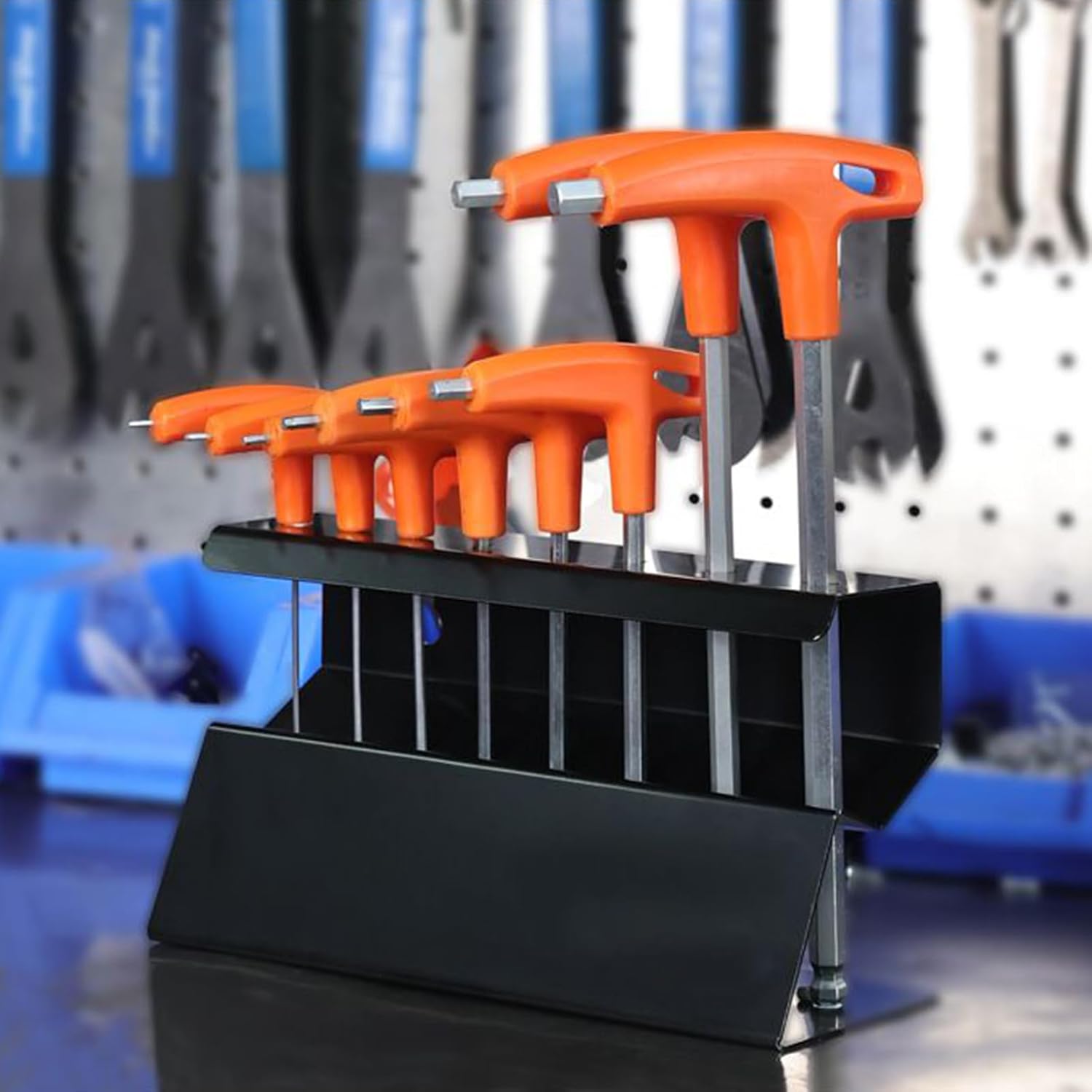  Organiseur De Clés – Support Mural Hexagonal En Acier Inoxydable Pour Garage, Atelier Avec Fonction D'économie D'espace, Porte-outils Pour Réparation De Maison, Salon, Magasin, Solution D'organisation