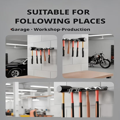  Porte-outils Mural | 5 Supports à Outils Multifonctionnels Pour Le Mur De Garage | Étagère De Rangement Pour Outils De Marteau,Pour La Grange, L'atelier, L'usine, La Maison, La Pince, Le Draa à Vis