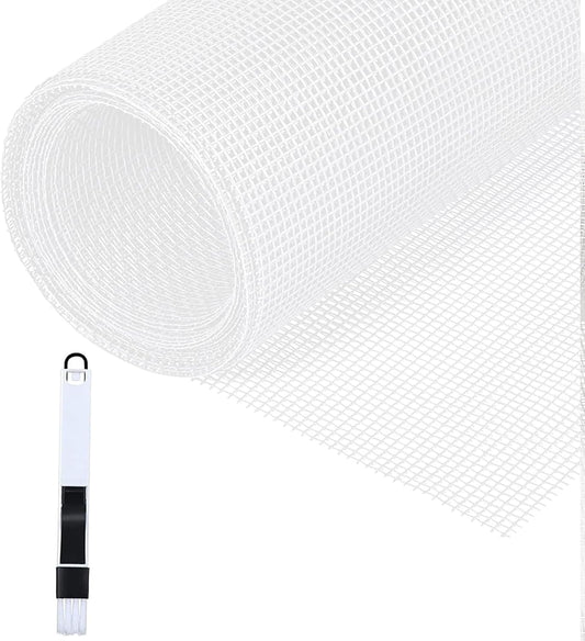  Fillis Window Insect Screen, 150 X 500 Cm, Fibreglass Insect Screen By The Metre DIY With Cleaning Brush, Mosquito Net For Windows, Balcony Door And Living Room, Grey (Pack Of 2)