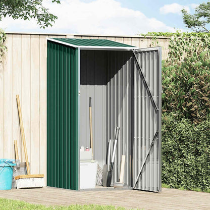  Abri De Jardin Compact 87x98x159 Cm En Acier Galvanisé, Abri De Rangement Extérieur Avec Toit En Pente Pour Outils Et Mobilier De Jardin, Protection Contre La Poussière
