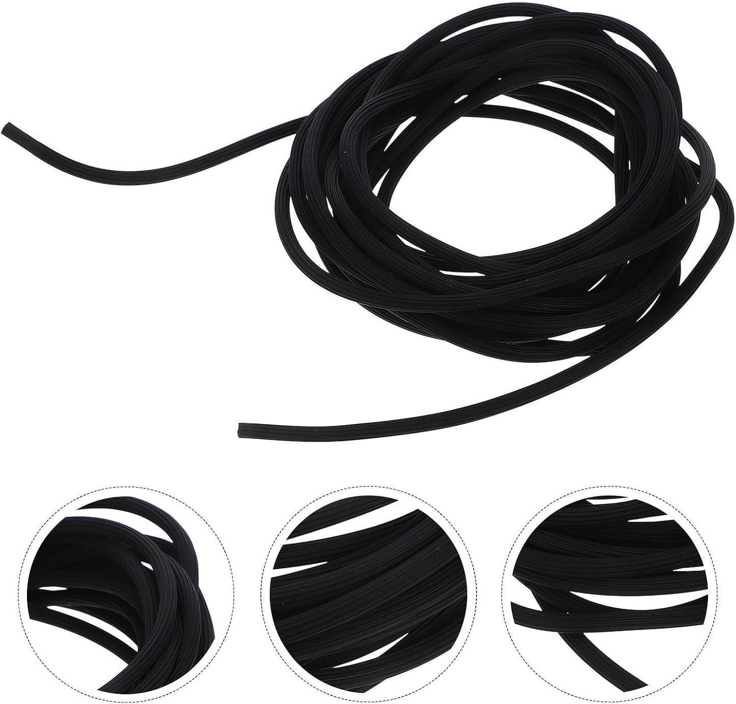  Zerodeko Bande PVC Légère Et Facile D'entretien Pour Moustiquaire De Fenêtre Noire, Jonc De Retenue Solide Adapté Aux Accessoires De Quincaillerie De Fenêtre