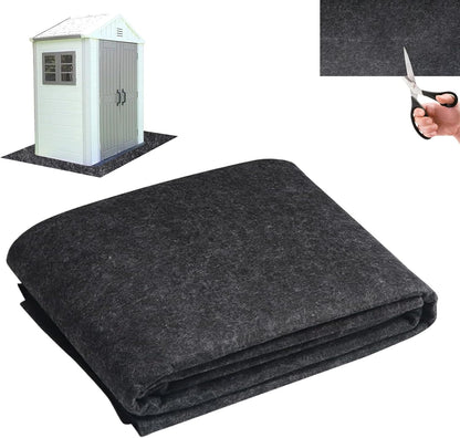  Tapis De Sol Pour Abri De Jardin En Feutre Noir, Imperméable, Résistant à La Poussière, Lavable, épais Et Doux, Antidérapant, Protège Le Sol Des Abris De L'usure, Du Liquide, De La Poussière, De