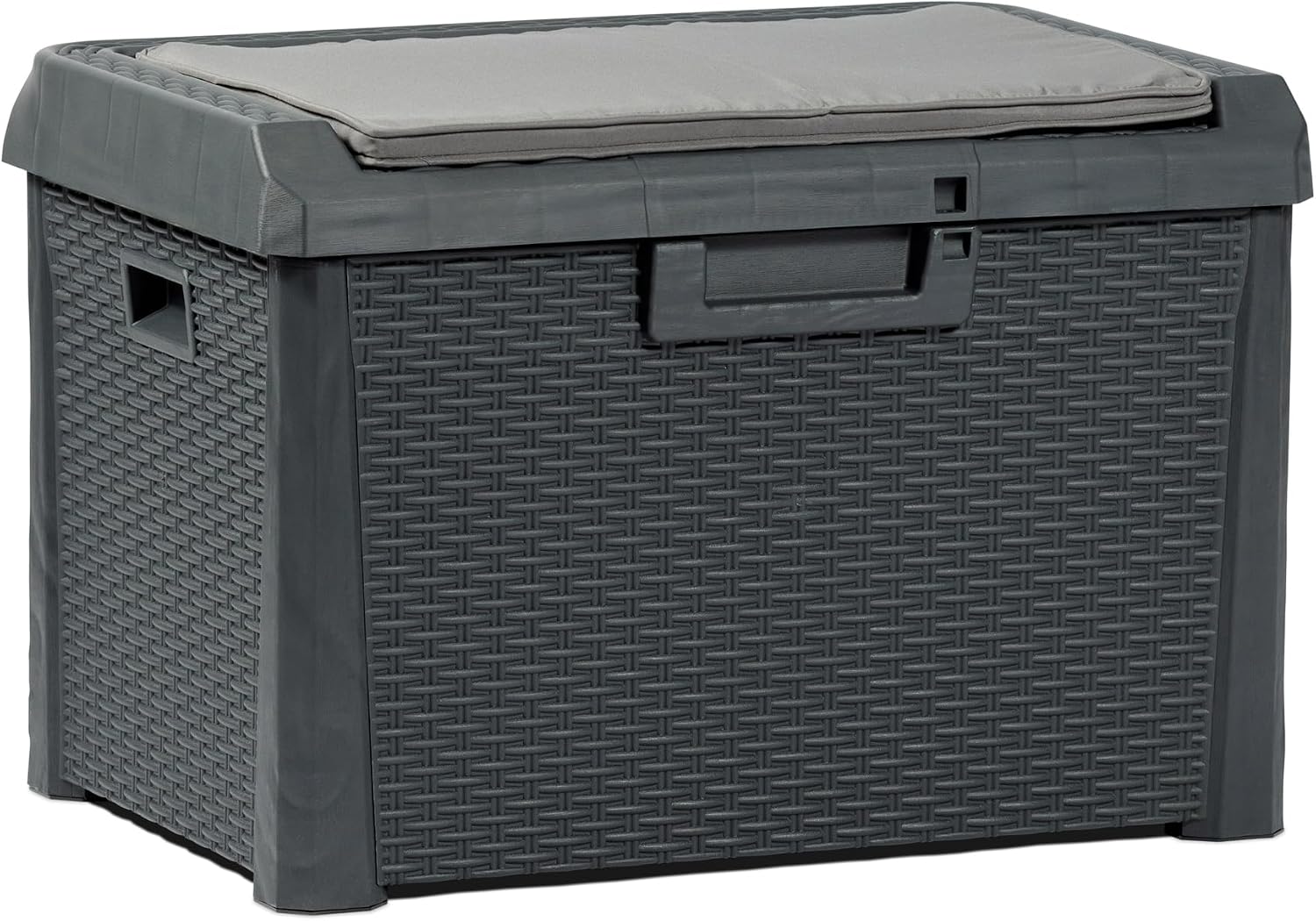  Toomax Art. 170 Compact Box Santorini Malle De Rangement Résine Noir 73 X 50,5 X 49,5 Cm