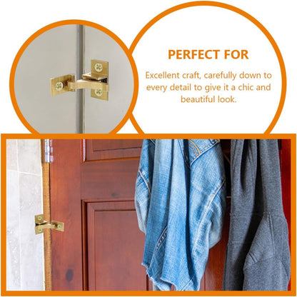  Ciieeo 3 Pcs 90 Degree Copper Angled Latches For Doors, Windows And Cabinets, Metal Hardware Accessories, Simple Installation, Intrusion Protection For Home,
