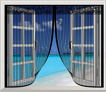  Magnetic Mosquito Net Window, Anti-Insect Curtain, Self Adhesive Mesh Curtain Magnetic Door, Mosquito Net Door Window Without Drilling