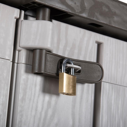  Toomax Stora Way Boîte à Outils D'extérieur En Polypropylène Recyclé Avec Effet Bois (842L, Gris Taupe/Marron)