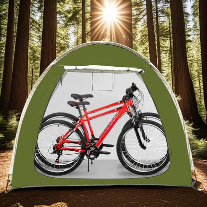 GENERIC Tente De Rangement Pour Vélo, Housse De Moto Portable – Tente De Rangement D'extérieur Résistante Aux Intempéries Avec Double Entrée Pour Jardin, Pelouse, Camping, Arrière-cour