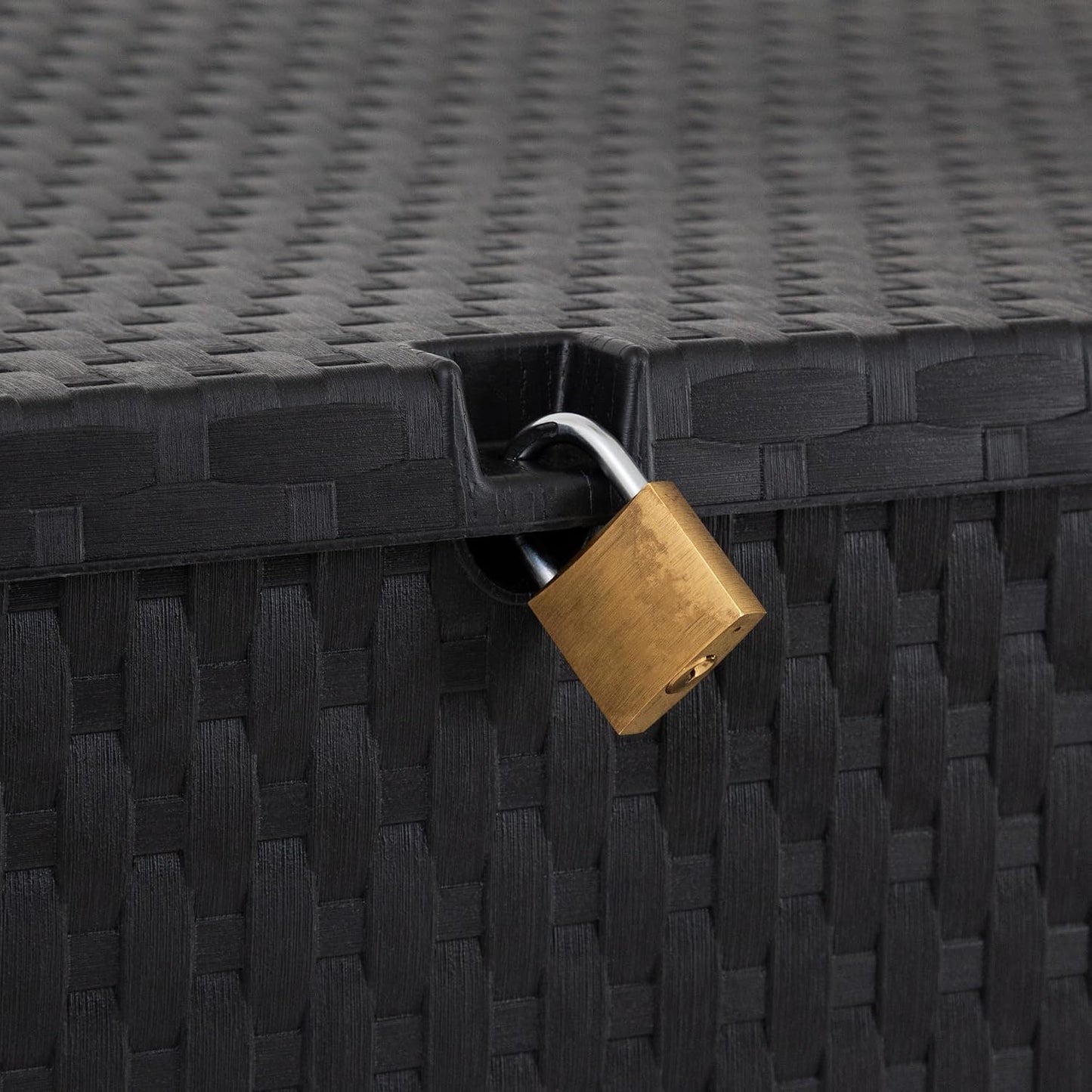  Toomax Coffre à Coussins - Malle De Rangement 420 L, Rattan Polypropylène Anthracite - ART162A